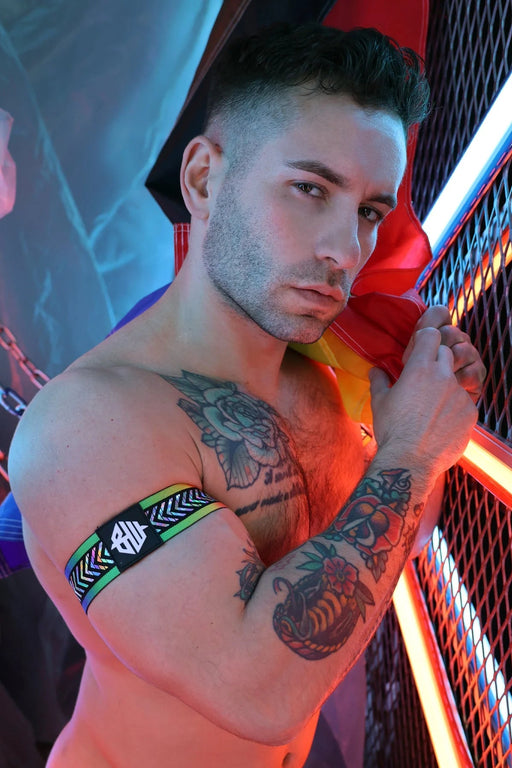 BREEDWELL Pure Pride Armbands Rainbow Holographic Foil Chevron 461