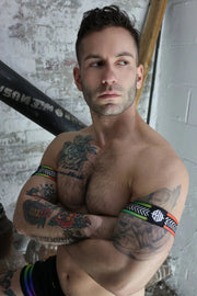 BREEDWELL Pure Pride Armbands Rainbow Holographic Foil Chevron 4613