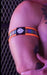 BREEDWELL Reflector Armbands Iridescent Foil Stripe Knit Neon Orange 35 - SexyMenUnderwear.com