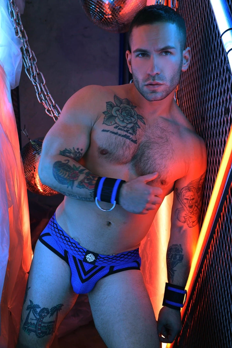 BREEDWELL Revolution Briefs 4 - Way Stretch Athletic Mesh in Blue 282