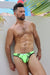 BREEDWELL Swim - Briefs Expose Neon Green Swimwear Mesh Panel 40 - SexyMenUnderwear.com