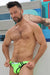 BREEDWELL Swim - Briefs Expose Neon Green Swimwear Mesh Panel 40 - SexyMenUnderwear.com