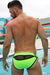 BREEDWELL Swim - Briefs Expose Neon Green Swimwear Mesh Panel 40 - SexyMenUnderwear.com