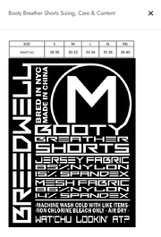 BREEDWELL Tanning Booty Breathers Shorts Mesh Front & Back Panels in Sheer White 228