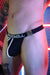 BREEDWELL Thongs Locker - Room PVC Patch Centered Jaquard Logo Black Thong7