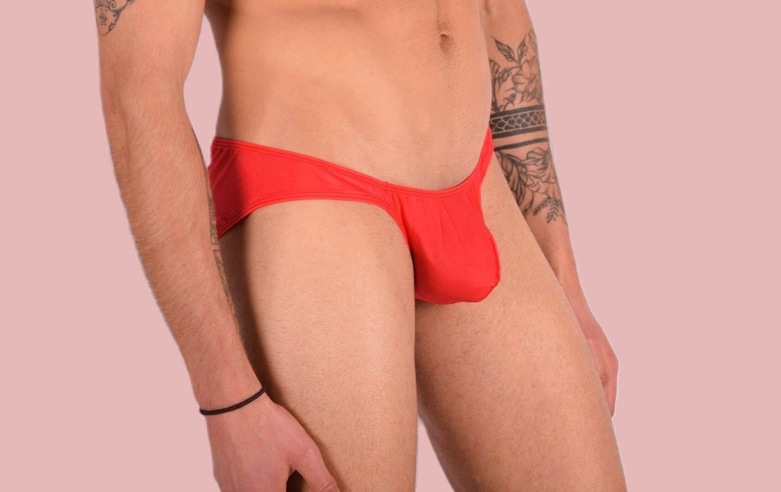 Briefs SMU Mini Sheer Brief Red 33372 MX11 - SexyMenUnderwear.com