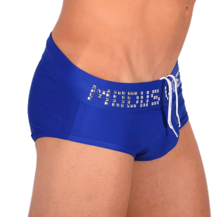 Modus Vivendi Slip De Bain Avec Ceinture Cubique Métallisée Brillante Bleu BS1811 10