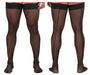 CandyMan Mens Mesh Thigh Highs With Matching Lace in Black 99533 O/S 3 - SexyMenUnderwear.com