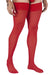 CandyMan Mens Mesh Thigh Highs With Matching Lace in Red One Size 99533 3 - SexyMenUnderwear.com