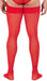 CandyMan Mens Mesh Thigh Highs With Matching Lace in Red One Size 99533 3 - SexyMenUnderwear.com