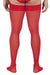 CandyMan Mens Mesh Thigh Highs With Matching Lace in Red One Size 99533 3 - SexyMenUnderwear.com