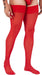 CandyMan Mens Mesh Thigh Highs With Matching Lace in Red One Size 99533 3 - SexyMenUnderwear.com