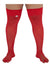 CandyMan Mens Mesh Thigh Highs With Matching Lace in Red One Size 99533x 3 - SexyMenUnderwear.com