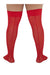 CandyMan Mens Mesh Thigh Highs With Matching Lace in Red One Size 99533x 3 - SexyMenUnderwear.com