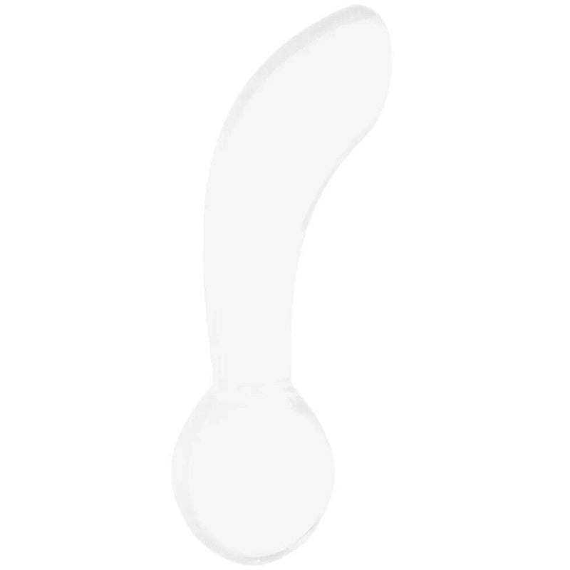 Chrystalino Blaze Borosilicate Glass Butt Plug in White 4.5'' SX3 - SexyMenUnderwear.com
