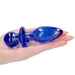 Chrystalino Rocker Glass Butt Plug in Blue 4.5'' SX3 - SexyMenUnderwear.com