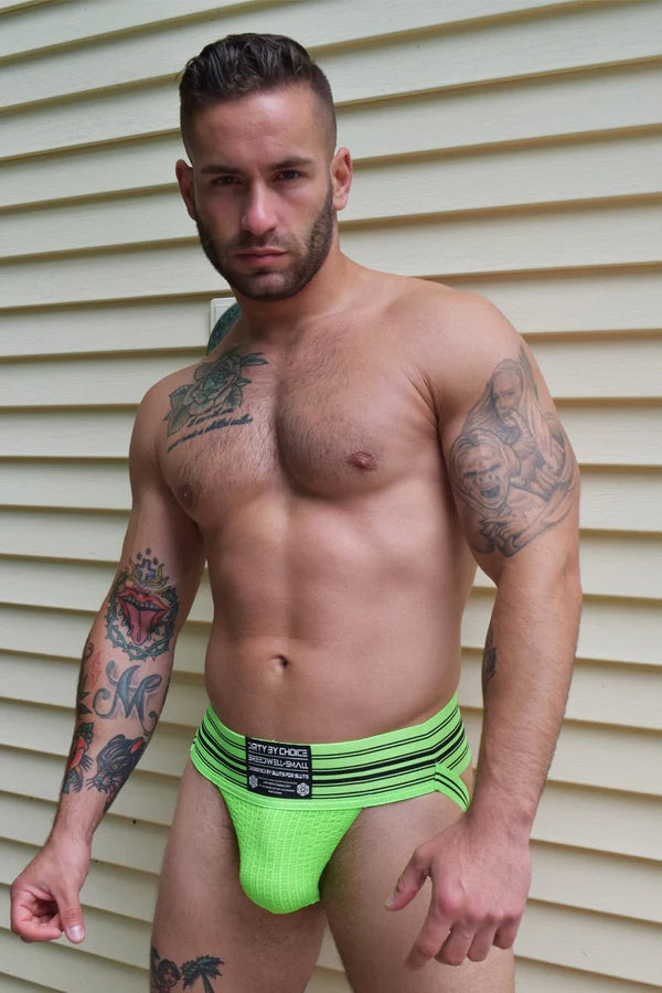 BREEDWELL Jockstraps Cumdump Old-School Woven Jock Fashion Green Neon 3