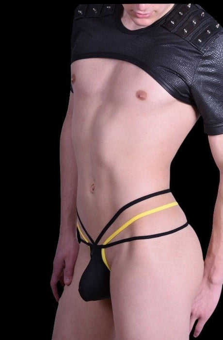 Daniel Alexander Thong Men Sexy Underwear Black Dal022 MX1 - SexyMenUnderwear.com