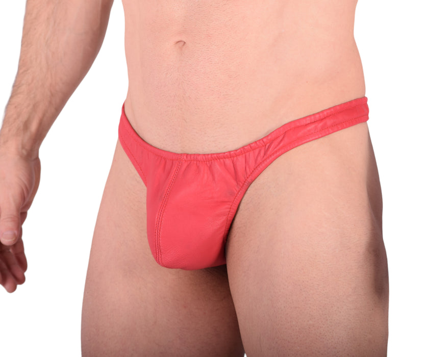 XS SMU Leather Thong Red 52404 MX9-12