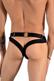 DNGEON MOB Eroticwear Jock ChainLink Leather - Look Jockstrap Red DMBL02 23