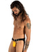 DNGEON MOB Eroticwear Jockstrap ChainLink Leather - Look Jock O/S Yellow DMBL02 2 - SexyMenUnderwear.com