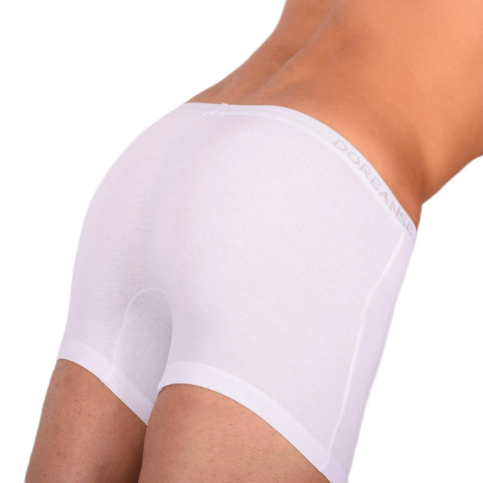 DOREANSE 90% Cotton Mens Underwear Boxer Brief Stretchy Fabric White 1717 6 - SexyMenUnderwear.com