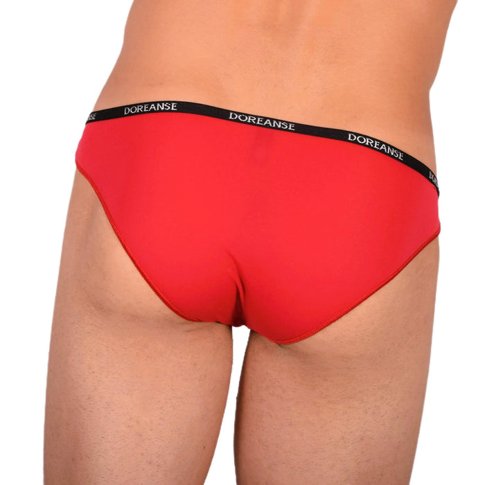 Doreanse Aire Brief Low - Rise & Lean Bikini Cut Briefs Red 1395 11 - SexyMenUnderwear.com