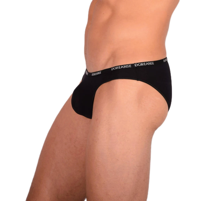 Doreanse Aire Briefs Low - Rise & Lean Bikini Cut Brief Black 1395 11 - SexyMenUnderwear.com