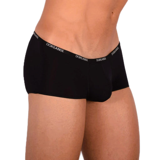 DOREANSE Aire Mens boys Mini boxer shorty Low Rise Sheer Black 1590 91