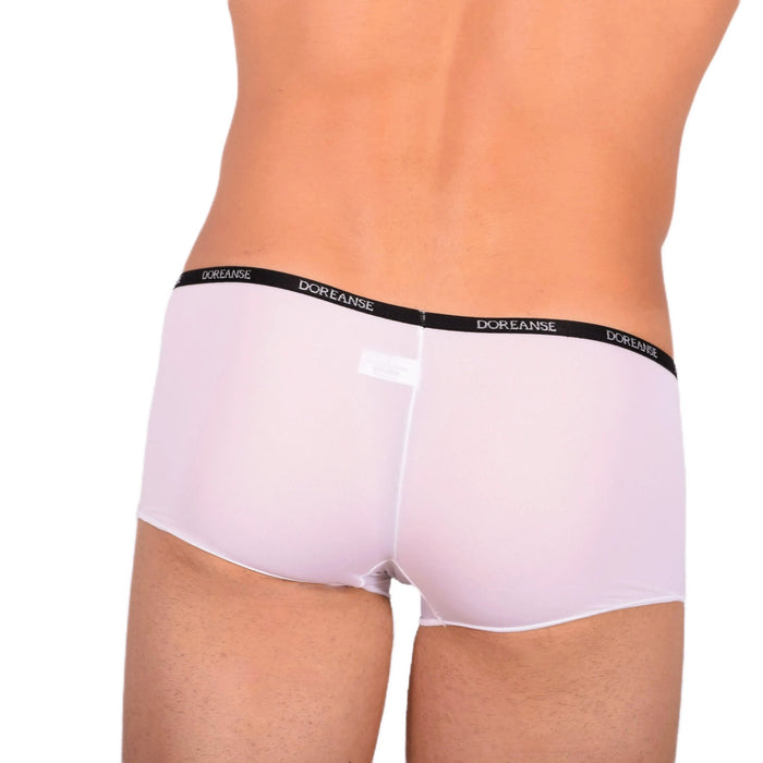 DOREANSE Aire Mini Trunk Super Low Rise Mens Boxer White 1590 9 - SexyMenUnderwear.com