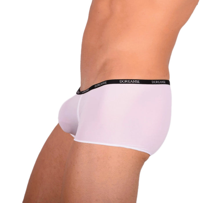 DOREANSE Aire Mini Trunk Super Low Rise Mens Boxer White 1590 9 - SexyMenUnderwear.com