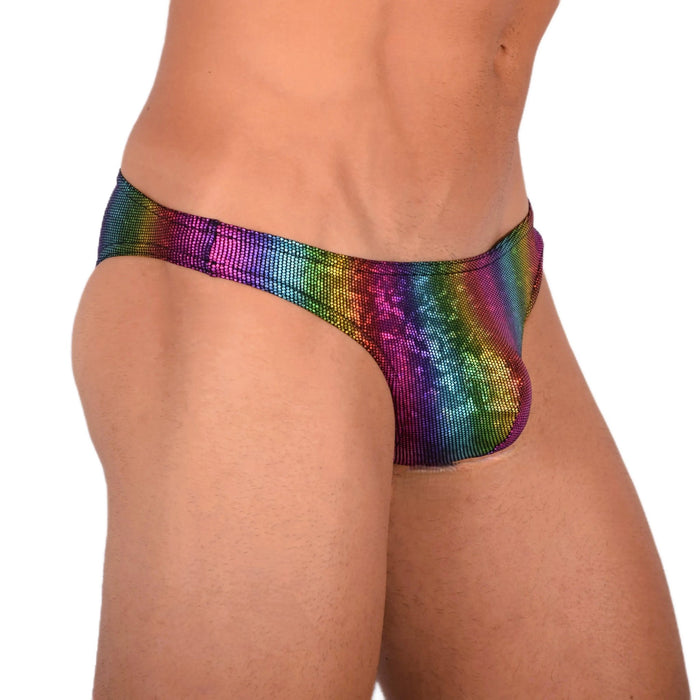 Doreanse Bikini Disco Briefs Low - Rise & Lean Cut Brief In Rainbow 1373 12 - SexyMenUnderwear.com