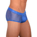 Doreanse Boxer Brief Silky Hipster Short Low Rise - Boxer Lacy Mesh Blue 1588 8 - SexyMenUnderwear.com