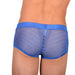 Doreanse Boxer Brief Silky Hipster Short Low Rise - Boxer Lacy Mesh Blue 1588 8 - SexyMenUnderwear.com