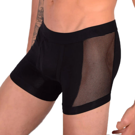 Doreanse Boxer Brief With Side Mesh Panel 1761 Black 5 - SexyMenUnderwear.com