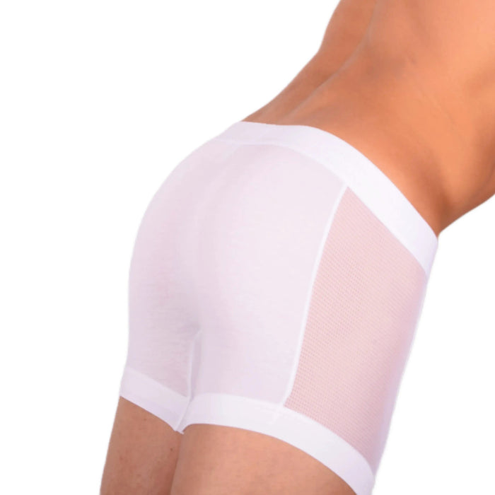 Doreanse Boxer Brief With Side Mesh Panel 1761 White 5 - SexyMenUnderwear.com