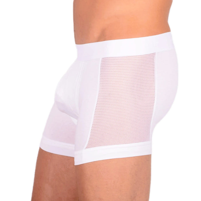 Doreanse Boxer Brief With Side Mesh Panel 1761 White 5 - SexyMenUnderwear.com