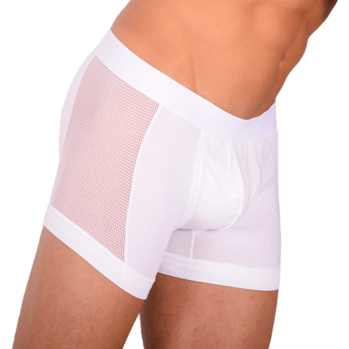 Doreanse Boxer Brief With Side Mesh Panel 1761 White 5 - SexyMenUnderwear.com