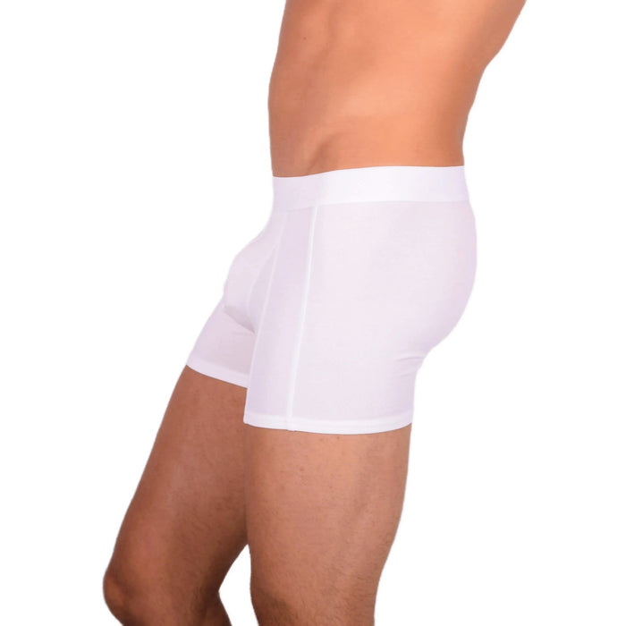 DOREANSE Boxer Casual Cotton Modal Boxer White 1755 4A - SexyMenUnderwear.com