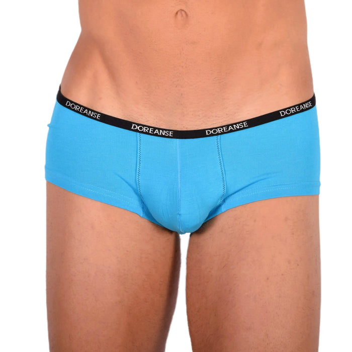 DOREANSE Boxer Hipster Mini Trunk Micro - Modal Turquoise 1781 7 - SexyMenUnderwear.com