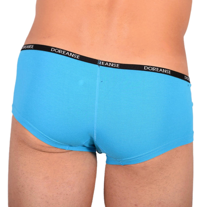 DOREANSE Boxer Hipster Mini Trunk Micro - Modal Turquoise 1781 7 - SexyMenUnderwear.com