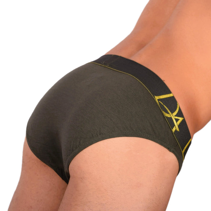 Doreanse Briefs Slit Briefs Big Logo Pouch Reforming Khaki 1225 11 - SexyMenUnderwear.com