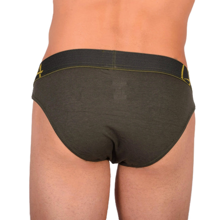 Doreanse Briefs Slit Briefs Big Logo Pouch Reforming Khaki 1225 11 - SexyMenUnderwear.com