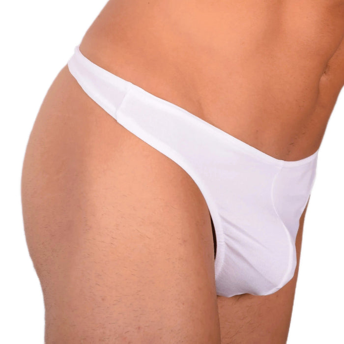 DOREANSE Cotton Modal Mens Thong Underwear For Men White 1280 12 - SexyMenUnderwear.com