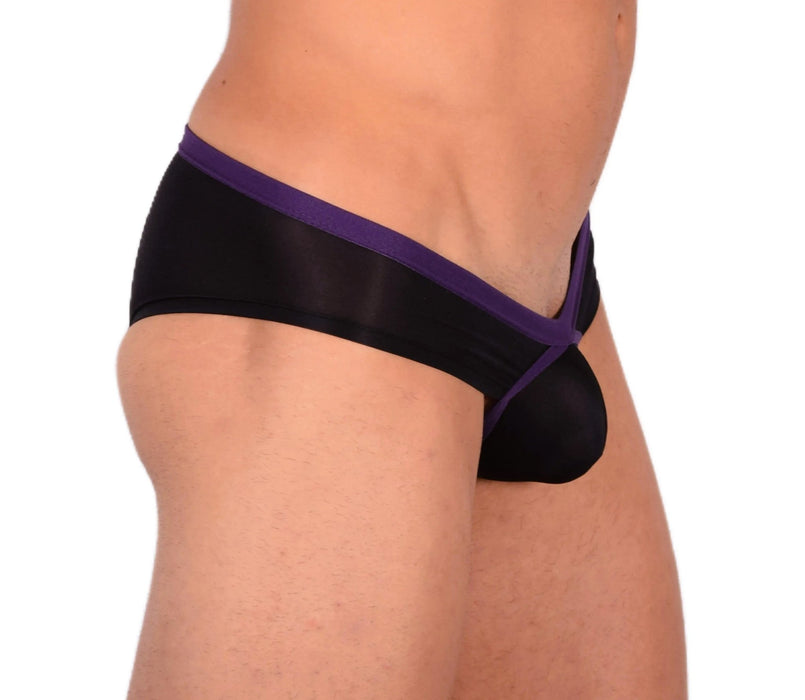 DOREANSE Men Brief Boost Cheeky Silk Fabric Underwear Men Black 1377 11 - SexyMenUnderwear.com