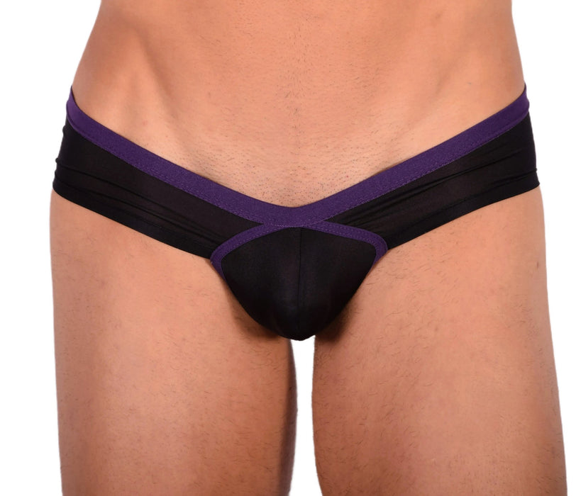 DOREANSE Men Brief Boost Cheeky Silk Fabric Underwear Men Black 1377 112