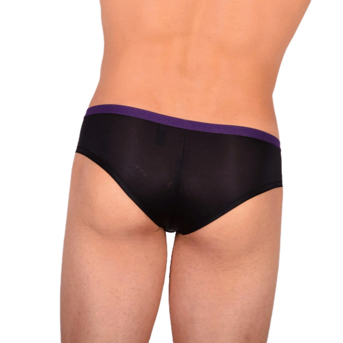 DOREANSE Men Brief Boost Cheeky Silk Fabric Underwear Men Black 1377 11 - SexyMenUnderwear.com