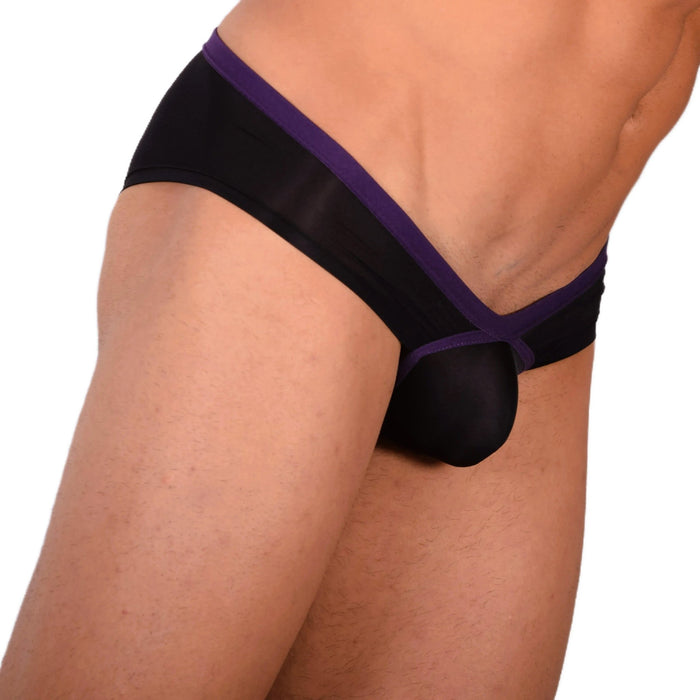 DOREANSE Men Brief Boost Cheeky Silk Fabric Underwear Men Black 1377 11 - SexyMenUnderwear.com