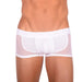 DOREANSE Mens Boxer brief sexy side mesh fabric White 1705 13 - SexyMenUnderwear.com