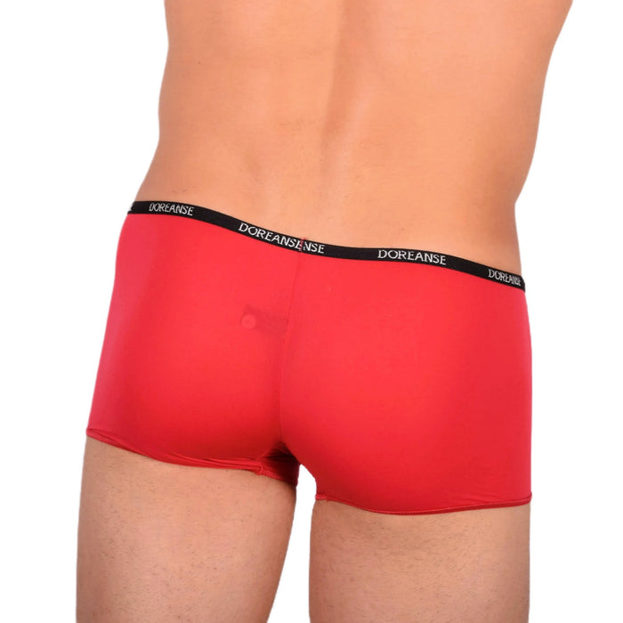 DOREANSE Mens Boys mini Boxer Short Thin fabric Red 1590 910